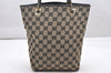 Authentic GUCCI Vintage Shoulder Tote Bag GG Canvas Leather 0021099 Black 4594K