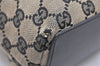 Authentic GUCCI Vintage Shoulder Tote Bag GG Canvas Leather 0021099 Black 4594K