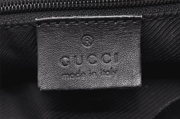 Authentic GUCCI Vintage Shoulder Tote Bag GG Canvas Leather 0021099 Black 4594K