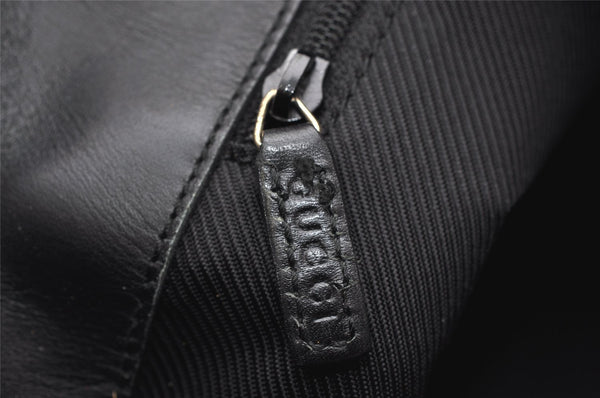 Authentic GUCCI Vintage Shoulder Tote Bag GG Canvas Leather 0021099 Black 4594K