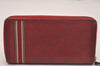 Authentic GUCCI Sherry Line Guccissima Long Wallet GG Leather 308009 Red 4595J