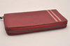 Authentic GUCCI Sherry Line Guccissima Long Wallet GG Leather 308009 Red 4595J