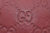 Authentic GUCCI Sherry Line Guccissima Long Wallet GG Leather 308009 Red 4595J