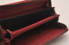 Authentic GUCCI Sherry Line Guccissima Long Wallet GG Leather 308009 Red 4595J