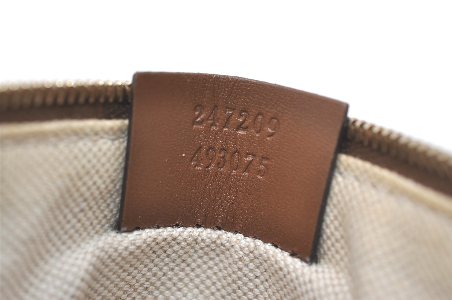 Authentic GUCCI Craft Shoulder Tote Bag GG Canvas Leather 247209 Brown 4596I