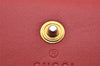 Authentic GUCCI Cherry Bifold Wallet Purse GG PVC Leather 476050 Brown Red 4596J