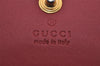 Authentic GUCCI Cherry Bifold Wallet Purse GG PVC Leather 476050 Brown Red 4596J