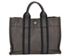 Authentic HERMES Vintage Fourre Tout PM Hand Tote Bag Canvas Gray 4596K