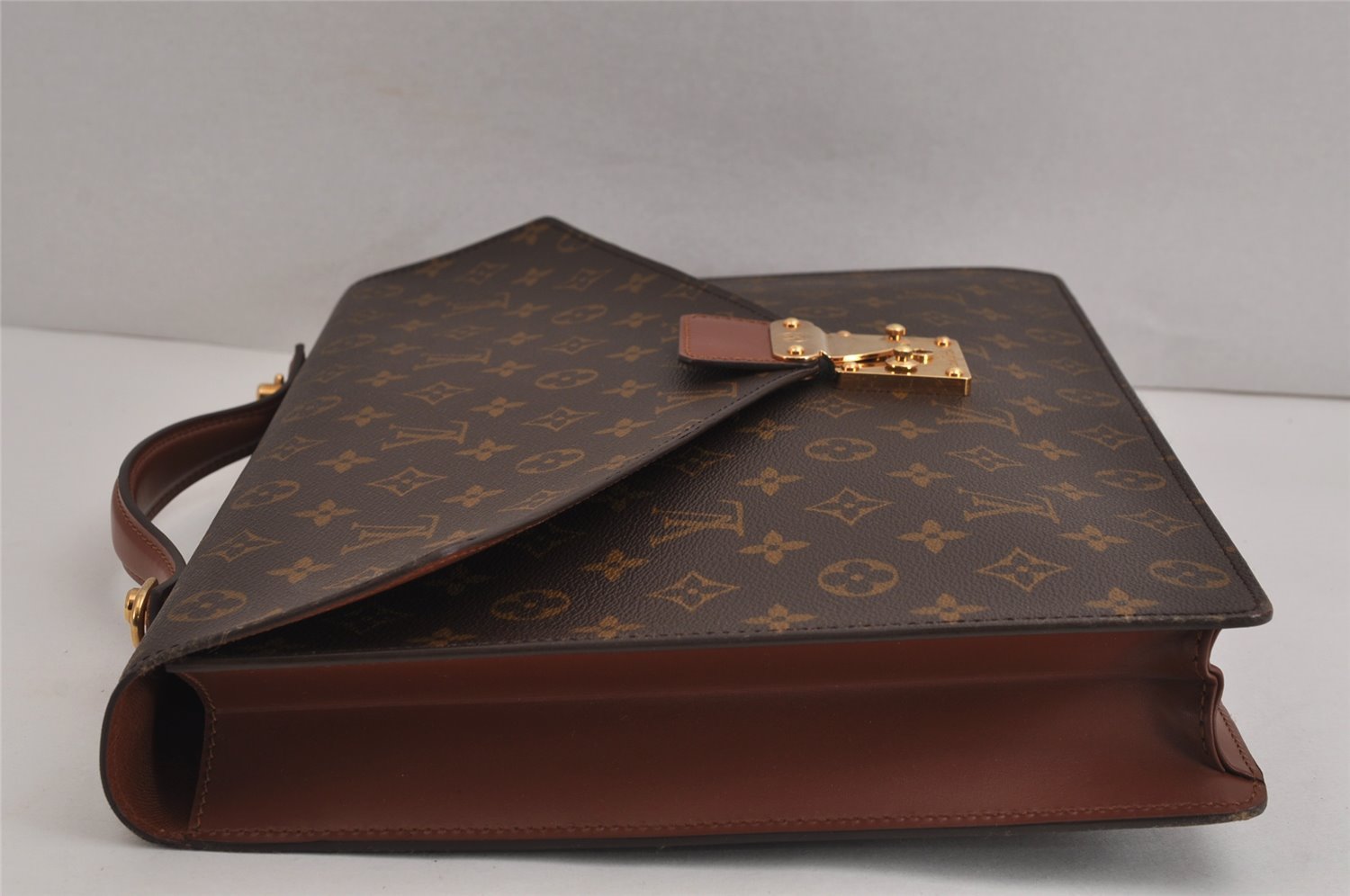 Auth Louis Vuitton Monogram Porte Documents Bandouliere M53338 Briefcase 4597J