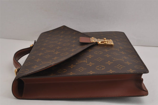 Auth Louis Vuitton Monogram Porte Documents Bandouliere M53338 Briefcase 4597J