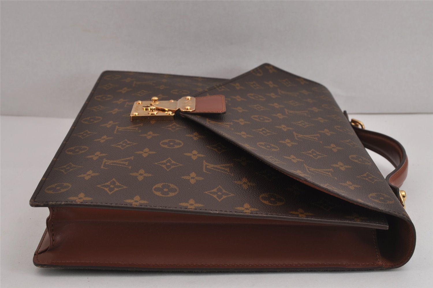 Auth Louis Vuitton Monogram Porte Documents Bandouliere M53338 Briefcase 4597J