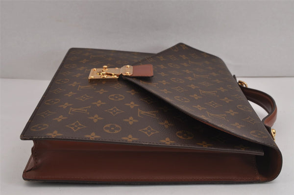 Auth Louis Vuitton Monogram Porte Documents Bandouliere M53338 Briefcase 4597J