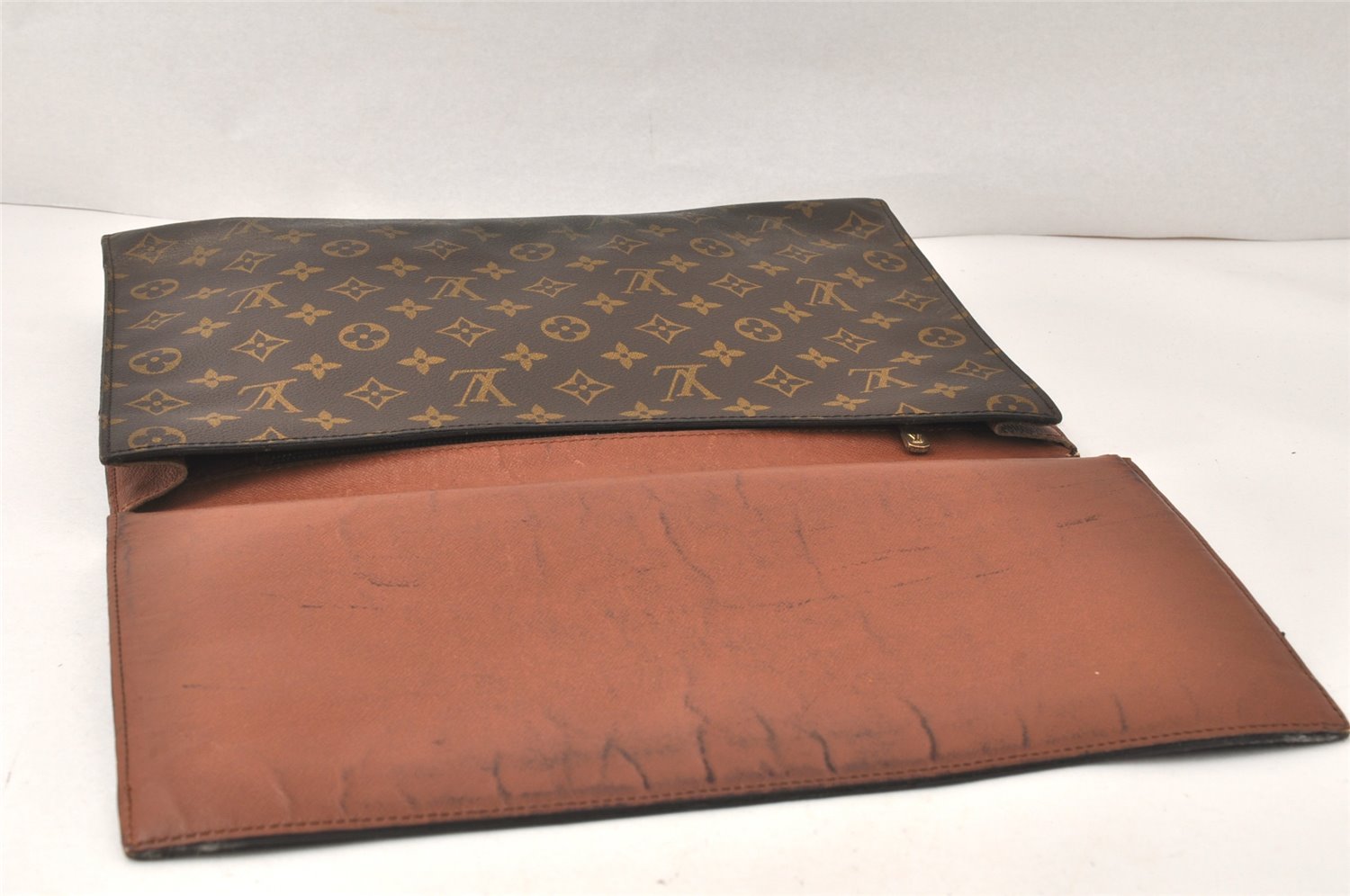Authentic Louis Vuitton Monogram Porte Envelope Documents Case M51801 LV 4597K
