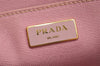 Authentic PRADA Canapa SS Canvas 2Way Shoulder Cross Body Hand Bag Pink 4598I