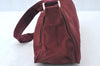 Authentic PRADA Nylon Tessuto Leather Shoulder Bag Purse Bordeaux Red 4598J