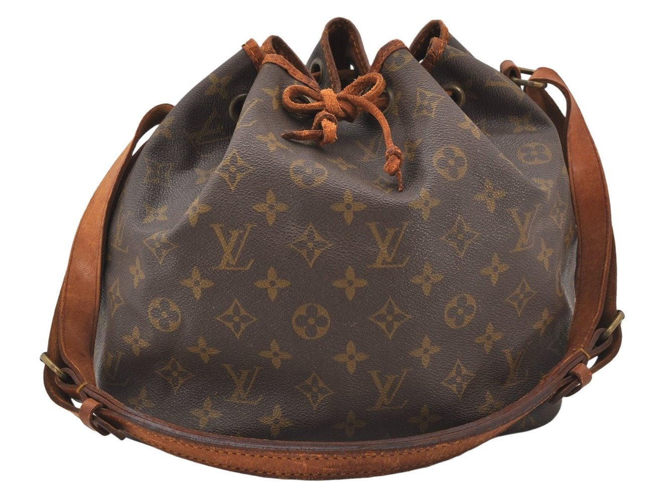 Authentic Louis Vuitton Monogram Petit Noe Drawstring Bag Old Model LV 4598K