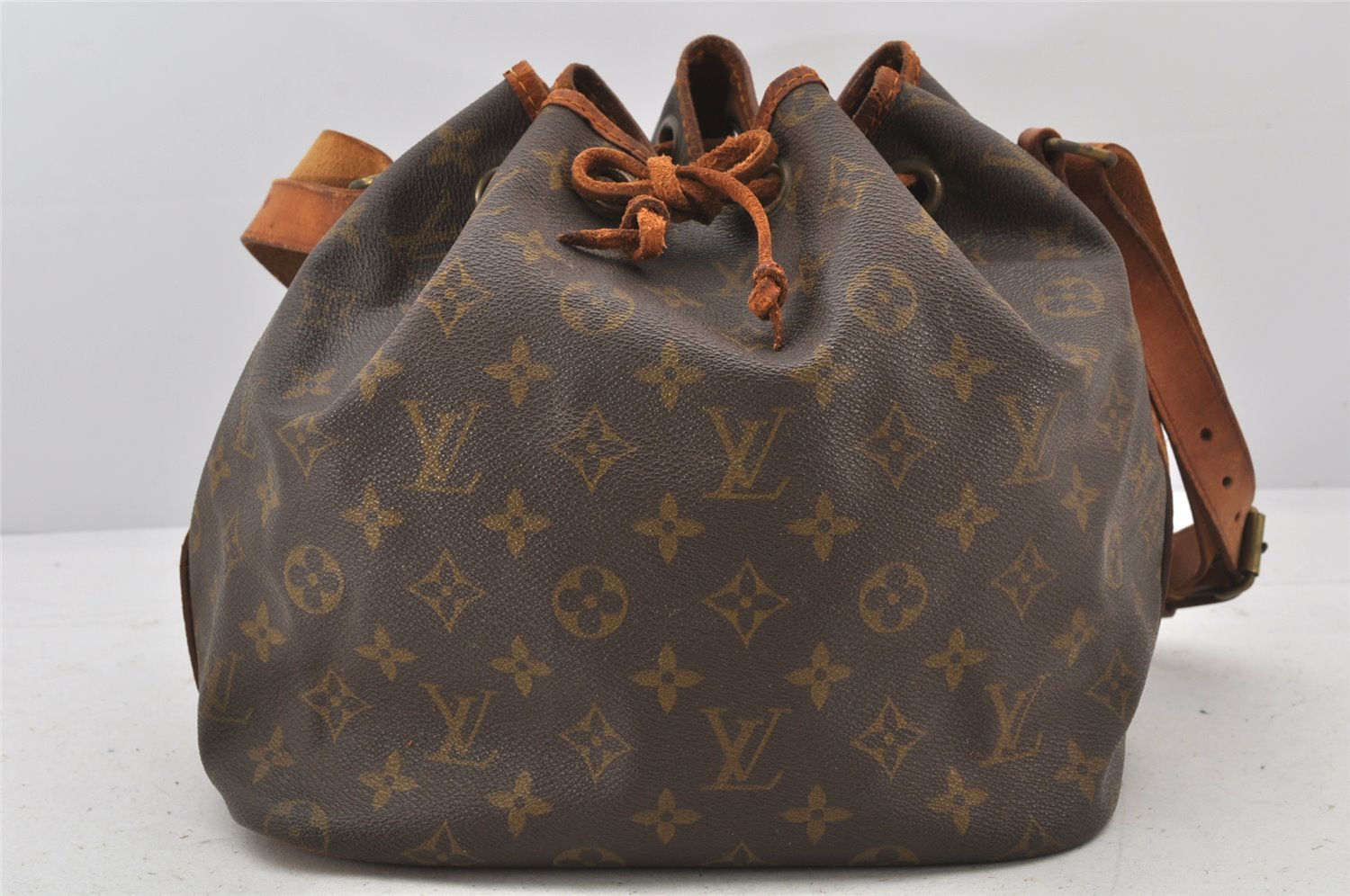 Authentic Louis Vuitton Monogram Petit Noe Drawstring Bag Old Model LV 4598K