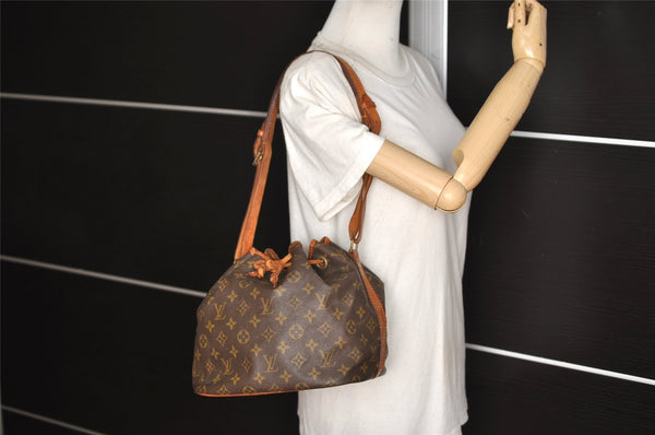 Authentic Louis Vuitton Monogram Petit Noe Drawstring Bag Old Model LV 4598K