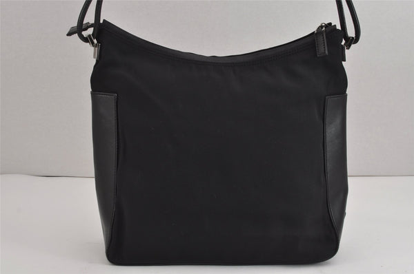 Authentic GUCCI Hand Shoulder Bag Purse Canvas Leather 0013766 Black 4599J