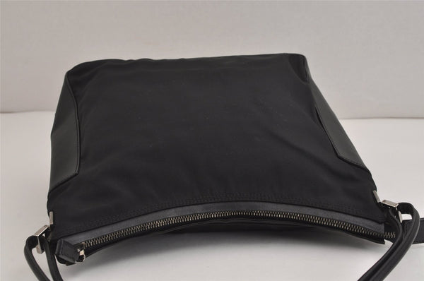 Authentic GUCCI Hand Shoulder Bag Purse Canvas Leather 0013766 Black 4599J