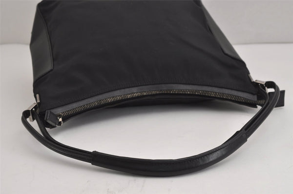 Authentic GUCCI Hand Shoulder Bag Purse Canvas Leather 0013766 Black 4599J