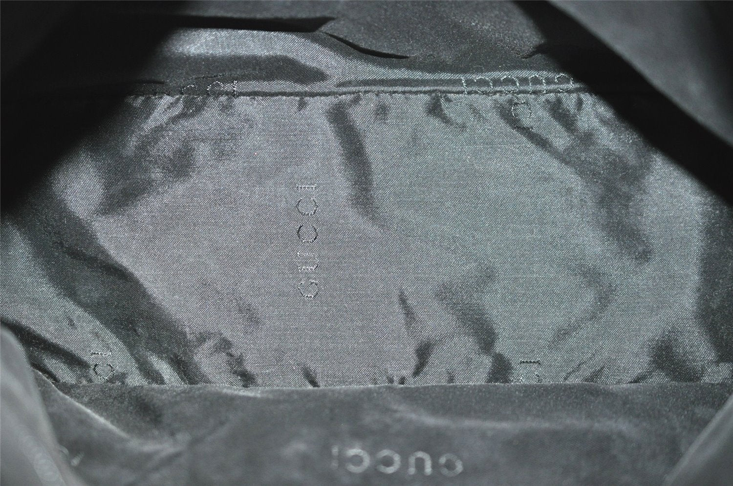 Authentic GUCCI Hand Shoulder Bag Purse Canvas Leather 0013766 Black 4599J