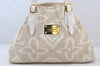 Authentic Louis Vuitton Cruise Line Tahitienne PM Tote Bag Beige M95674 LV 4599K