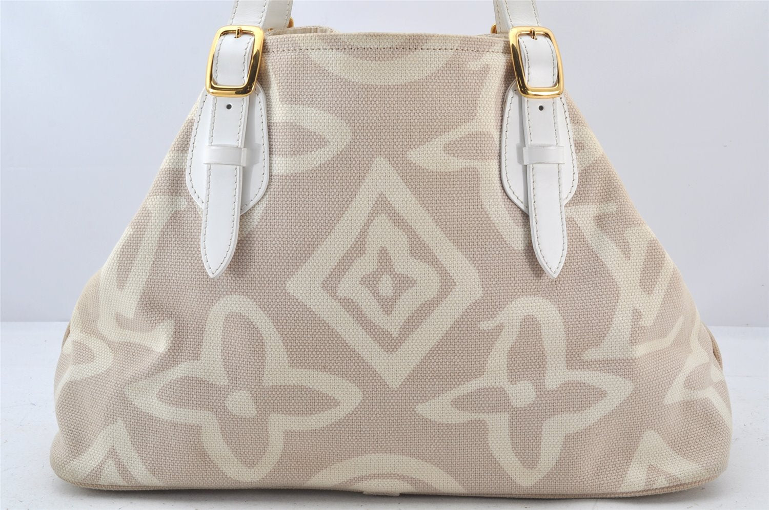 Authentic Louis Vuitton Cruise Line Tahitienne PM Tote Bag Beige M95674 LV 4599K