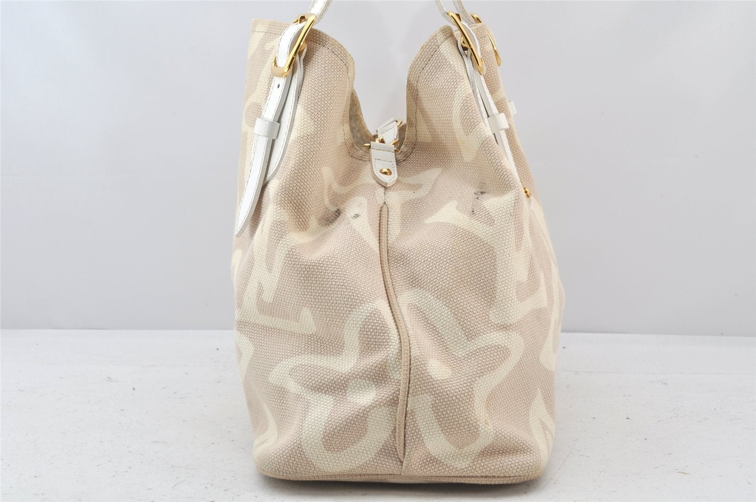 Authentic Louis Vuitton Cruise Line Tahitienne PM Tote Bag Beige M95674 LV 4599K