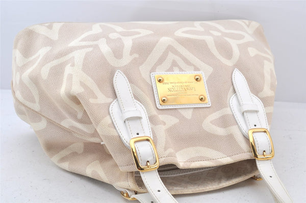 Authentic Louis Vuitton Cruise Line Tahitienne PM Tote Bag Beige M95674 LV 4599K