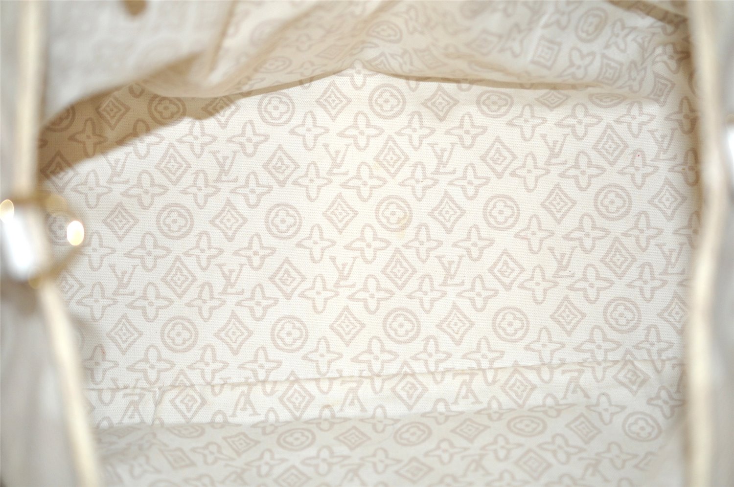 Authentic Louis Vuitton Cruise Line Tahitienne PM Tote Bag Beige M95674 LV 4599K