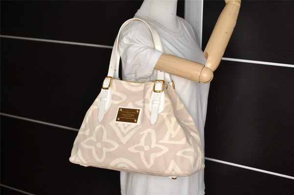 Authentic Louis Vuitton Cruise Line Tahitienne PM Tote Bag Beige M95674 LV 4599K