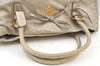 Authentic PRADA Vintage Leather 2Way Shoulder Hand Bag Light Gray Junk 4600I