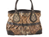 Authentic GUCCI GG Crystal Tote Hand Bag PVC Leather 223964 Brown 4600K