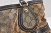 Authentic GUCCI GG Crystal Tote Hand Bag PVC Leather 223964 Brown 4600K