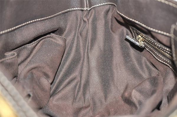 Authentic GUCCI GG Crystal Tote Hand Bag PVC Leather 223964 Brown 4600K