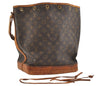 Authentic Louis Vuitton Monogram Noe Shoulder Drawstring Bag M42224 LV 4601J