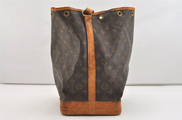 Authentic Louis Vuitton Monogram Noe Shoulder Drawstring Bag M42224 LV 4601J