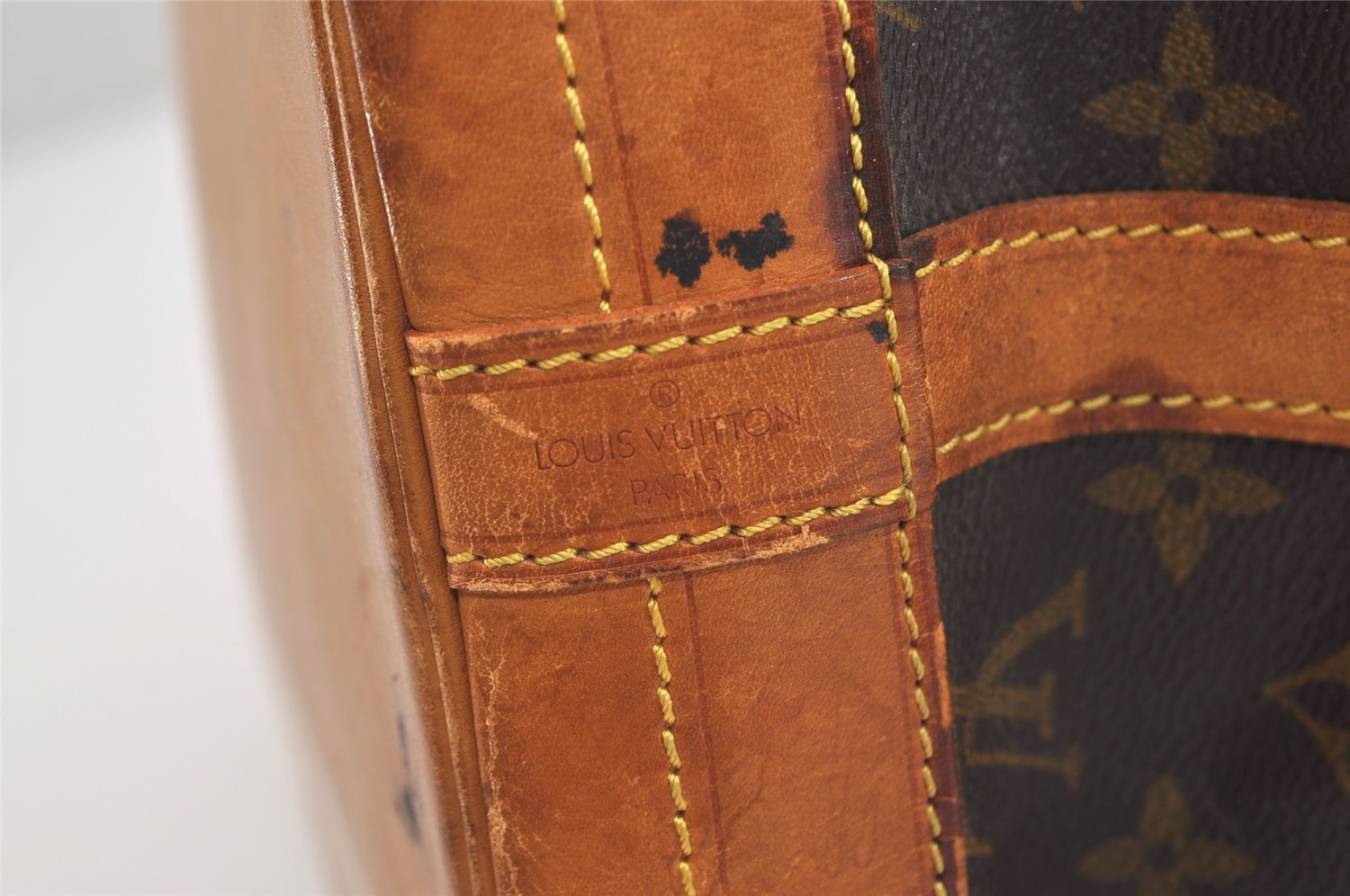 Authentic Louis Vuitton Monogram Noe Shoulder Drawstring Bag M42224 LV 4601J