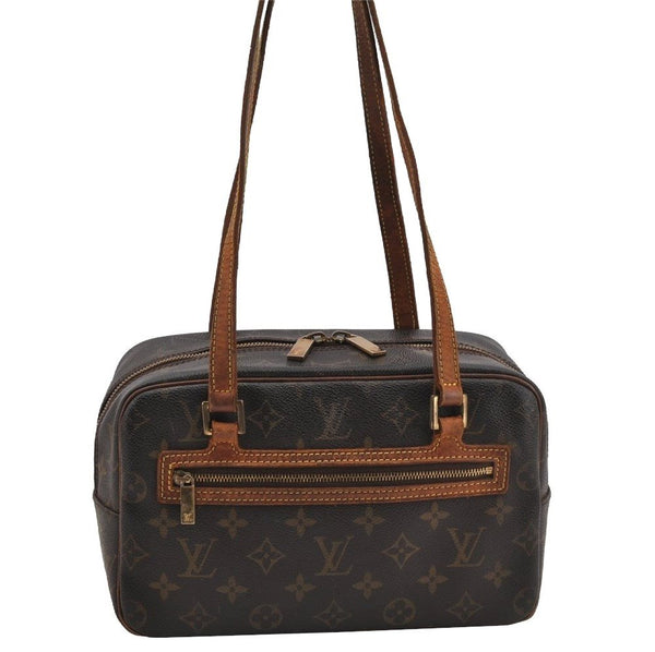 Authentic Louis Vuitton Monogram Cite MM Shoulder Bag M51182 Junk 4602J