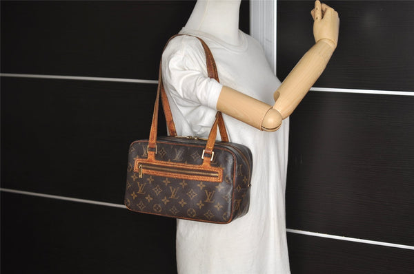Authentic Louis Vuitton Monogram Cite MM Shoulder Bag M51182 Junk 4602J