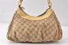 Authentic GUCCI Abbey Shoulder Hand Bag GG Canvas Leather 190525 Brown 4602K