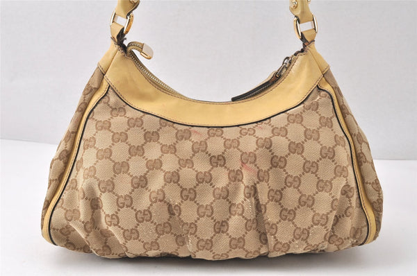 Authentic GUCCI Abbey Shoulder Hand Bag GG Canvas Leather 190525 Brown 4602K