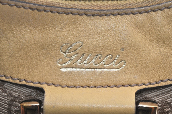 Authentic GUCCI Abbey Shoulder Hand Bag GG Canvas Leather 190525 Brown 4602K