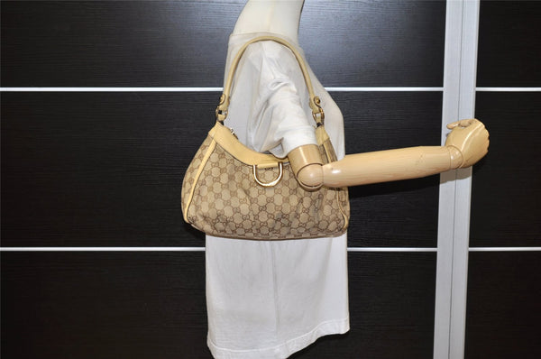 Authentic GUCCI Abbey Shoulder Hand Bag GG Canvas Leather 190525 Brown 4602K