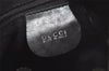 Authentic GUCCI Vintage Bamboo Drawstring Bag Purse Nylon Leather Black 4603K
