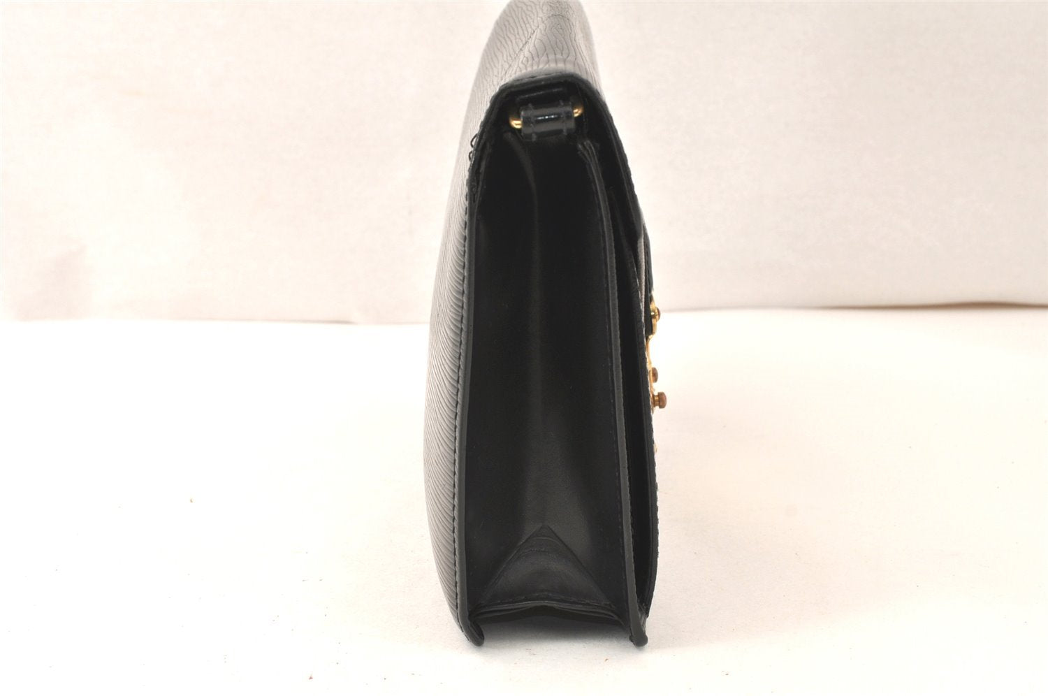 Authentic Louis Vuitton Epi Sellier Dragonne Clutch Bag Black M52612 LV 4604K