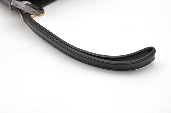 Authentic Louis Vuitton Epi Sellier Dragonne Clutch Bag Black M52612 LV 4604K