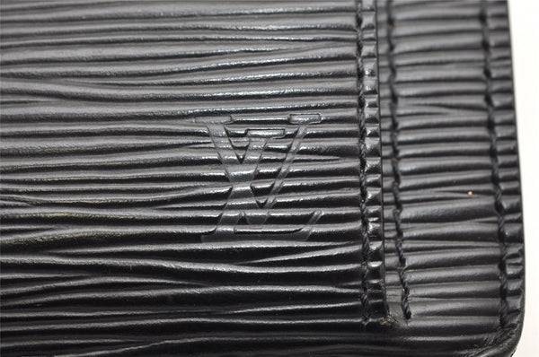 Authentic Louis Vuitton Epi Sellier Dragonne Clutch Bag Black M52612 LV 4604K