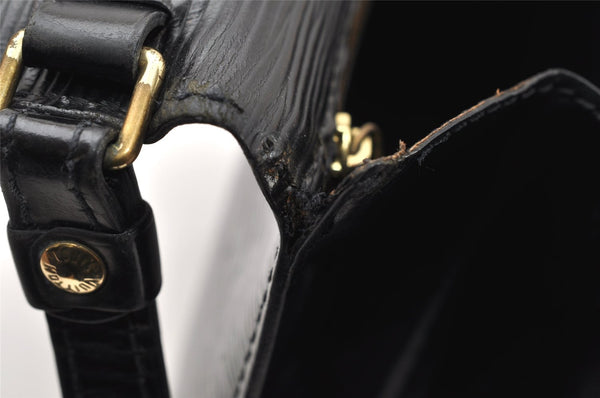 Authentic Louis Vuitton Epi Sellier Dragonne Clutch Bag Black M52612 LV 4604K